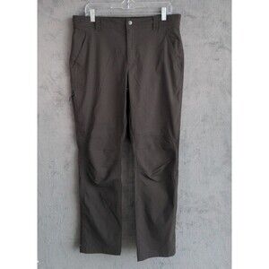Columbia Omni Shade Hiking Pants Men 34x32 Brown Nylon Cargo Pocket Lightweight